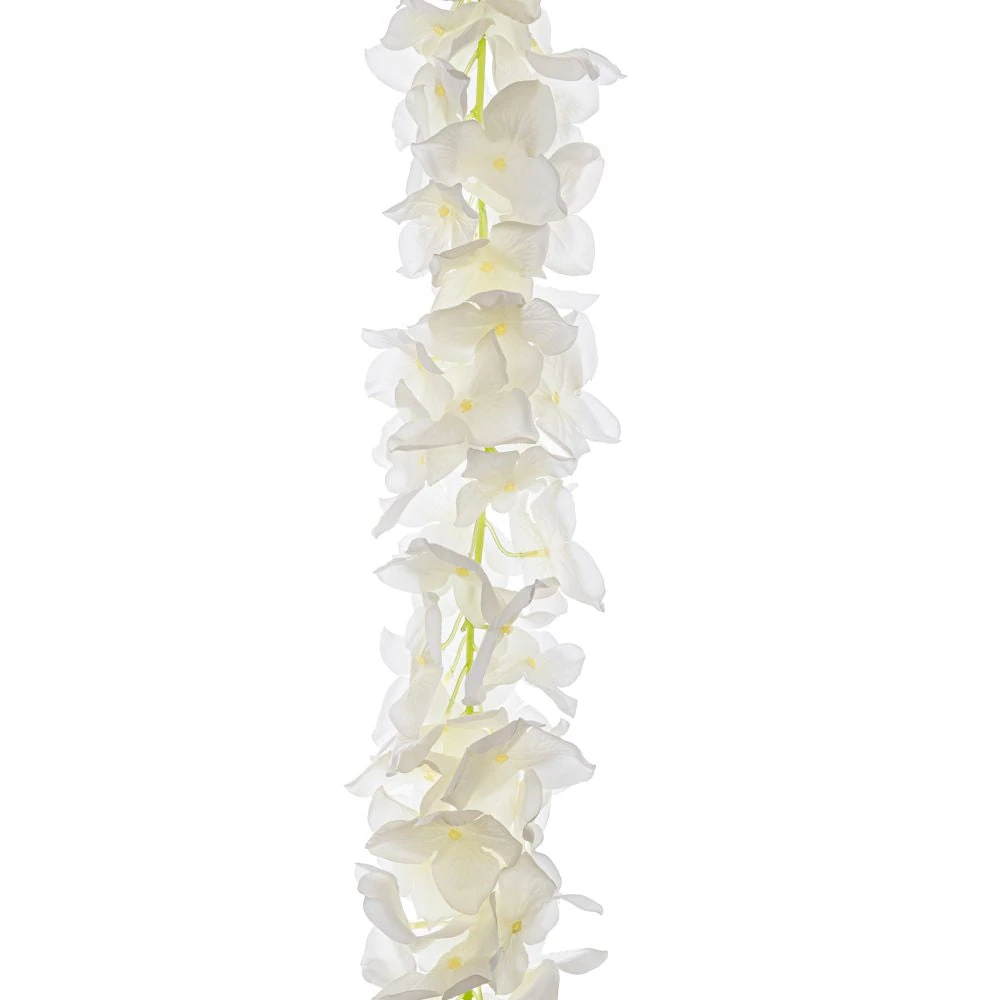 Artificial White hydrangea garland 150cm