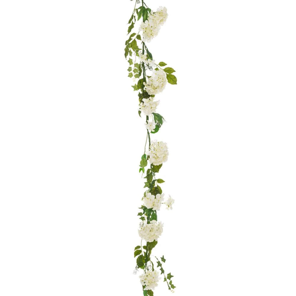 Artificial Cream hydrangea garland 2m