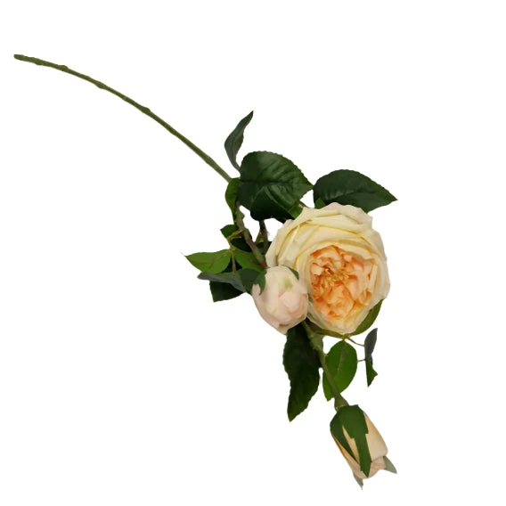 Artificial Rose Stem 70cm - Cream