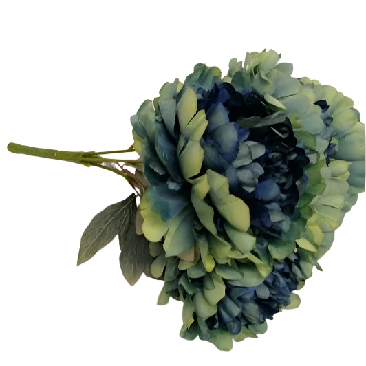Artificial Peony Bunch 50cm - Navy