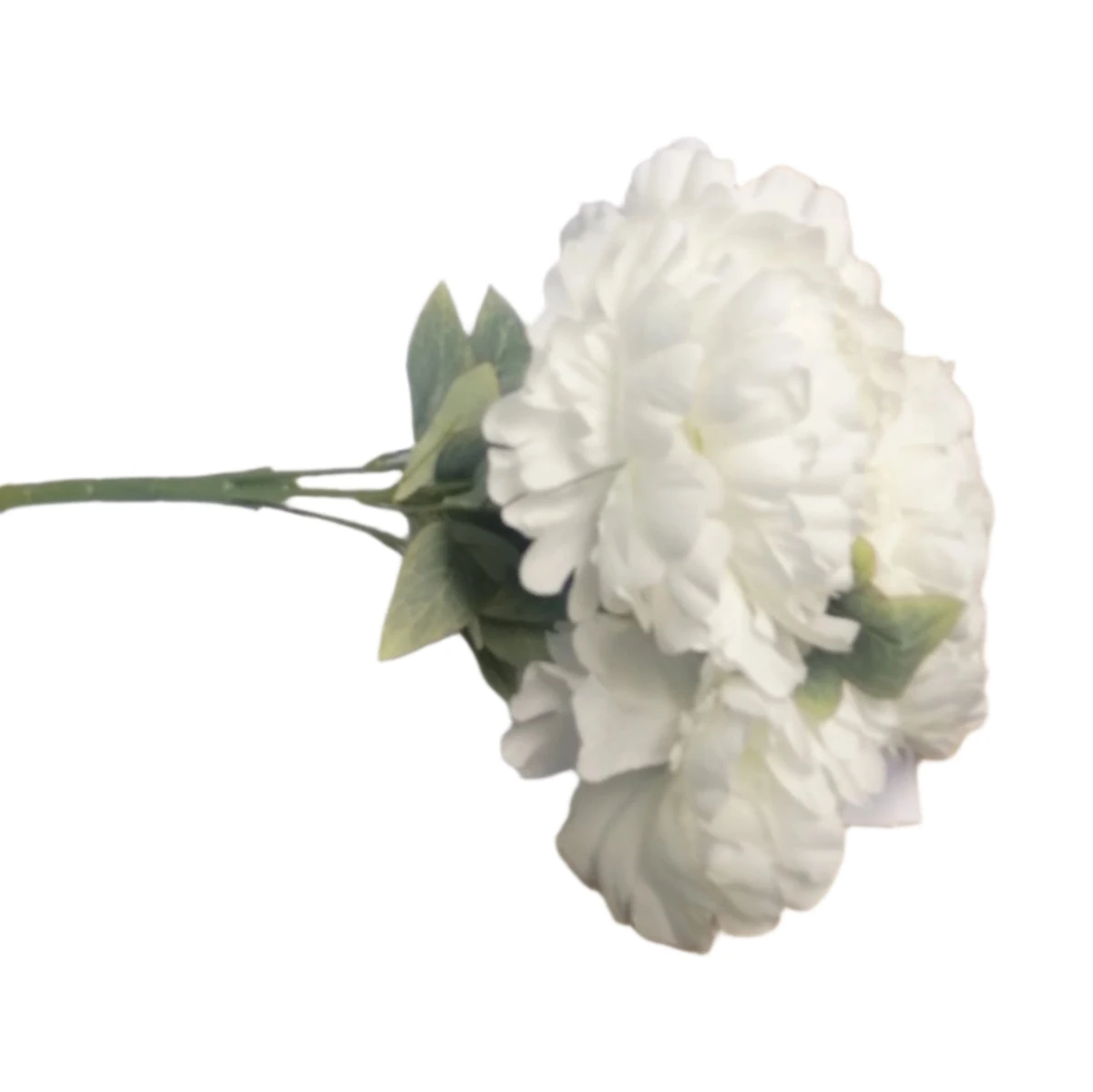 Artificial Peony Bunch 50cm - White