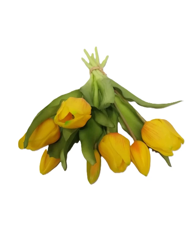Artificial Tulip Bunch - Yellow 30cm